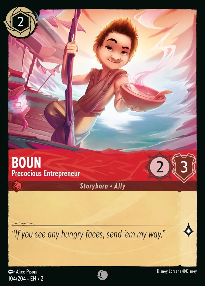 Boun #104 Rise of the Floodborn Disney Lorcana card