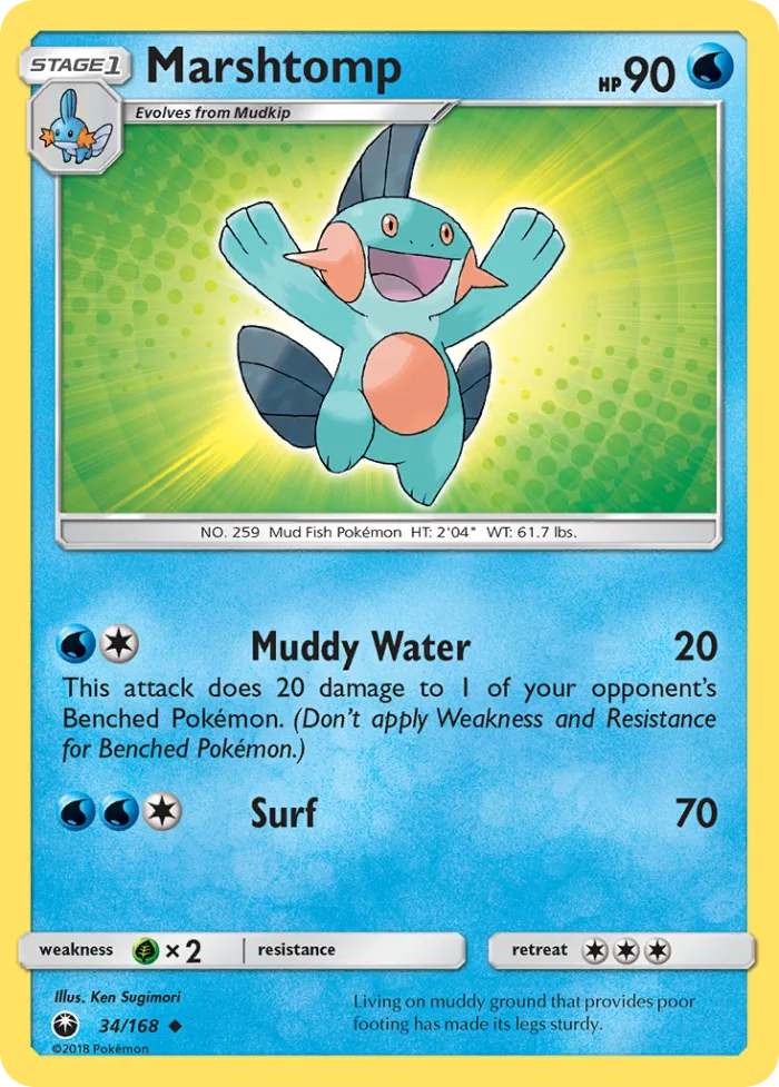 Marshtomp #34 Celestial Storm Pokemon card