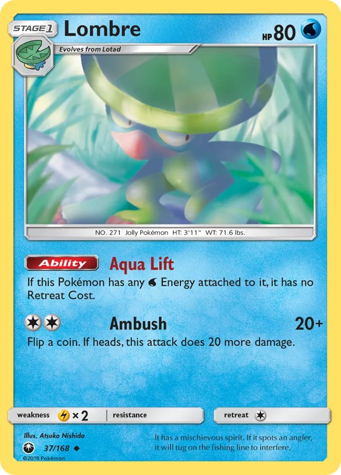 Lombre #37 Celestial Storm Pokemon card