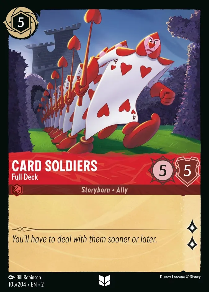 Card Soldiers #105 Rise of the Floodborn Disney Lorcana card