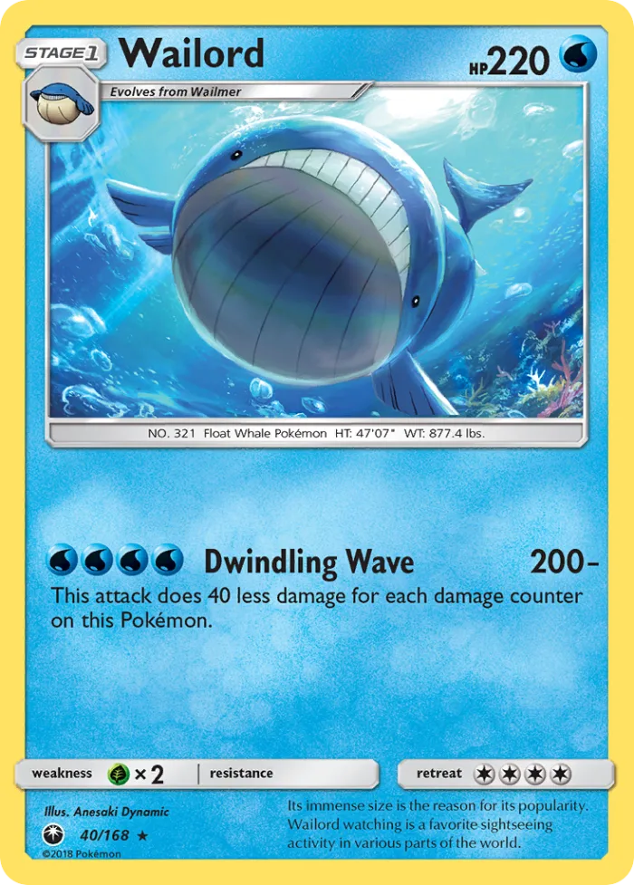 Wailord #40 Celestial Storm Pokemon card