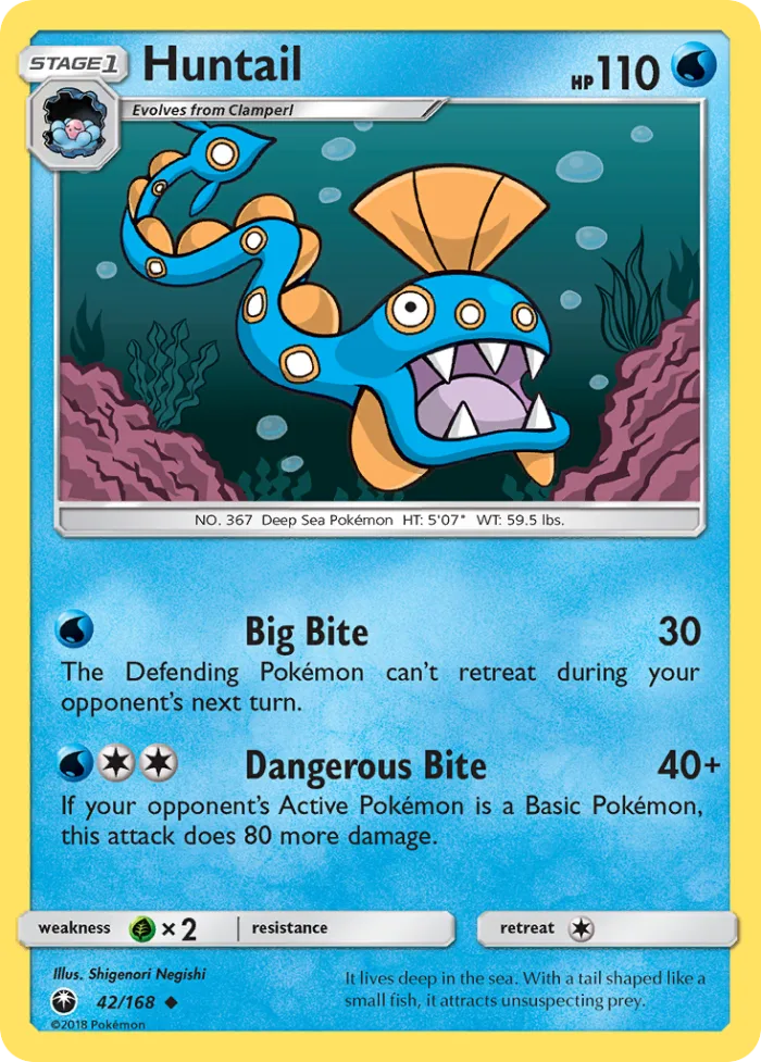 Huntail #42 Celestial Storm Pokemon card