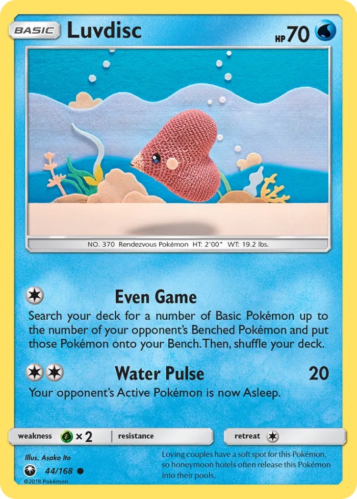 Luvdisc #44 Celestial Storm Pokemon card