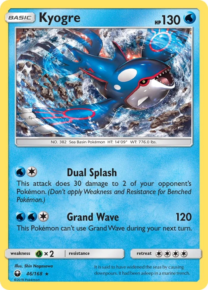 Kyogre #46 Celestial Storm Pokemon card