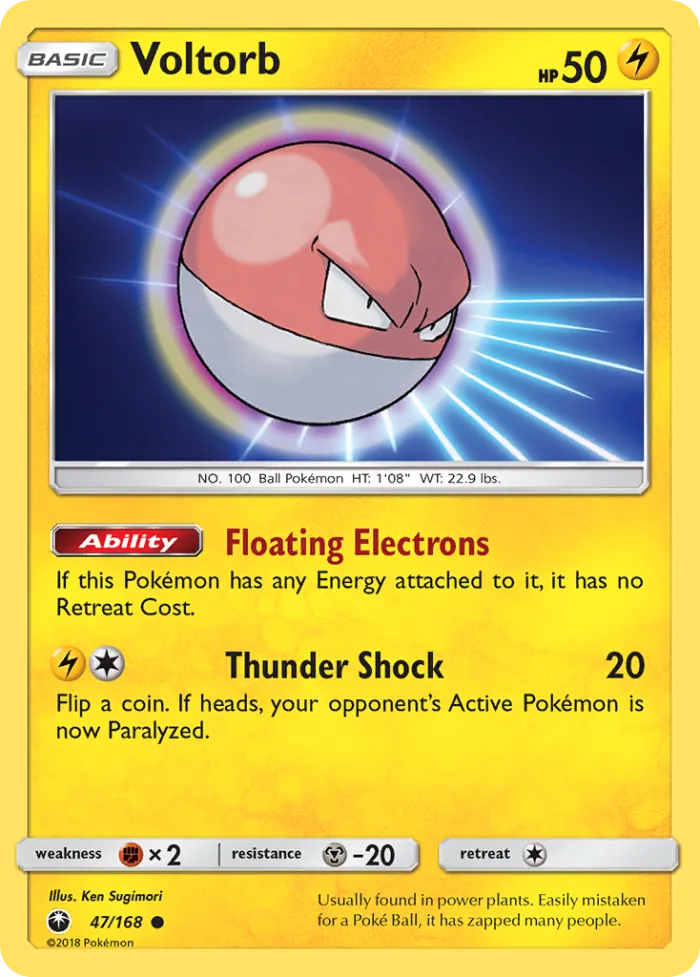 Voltorb #47 Celestial Storm Pokemon card