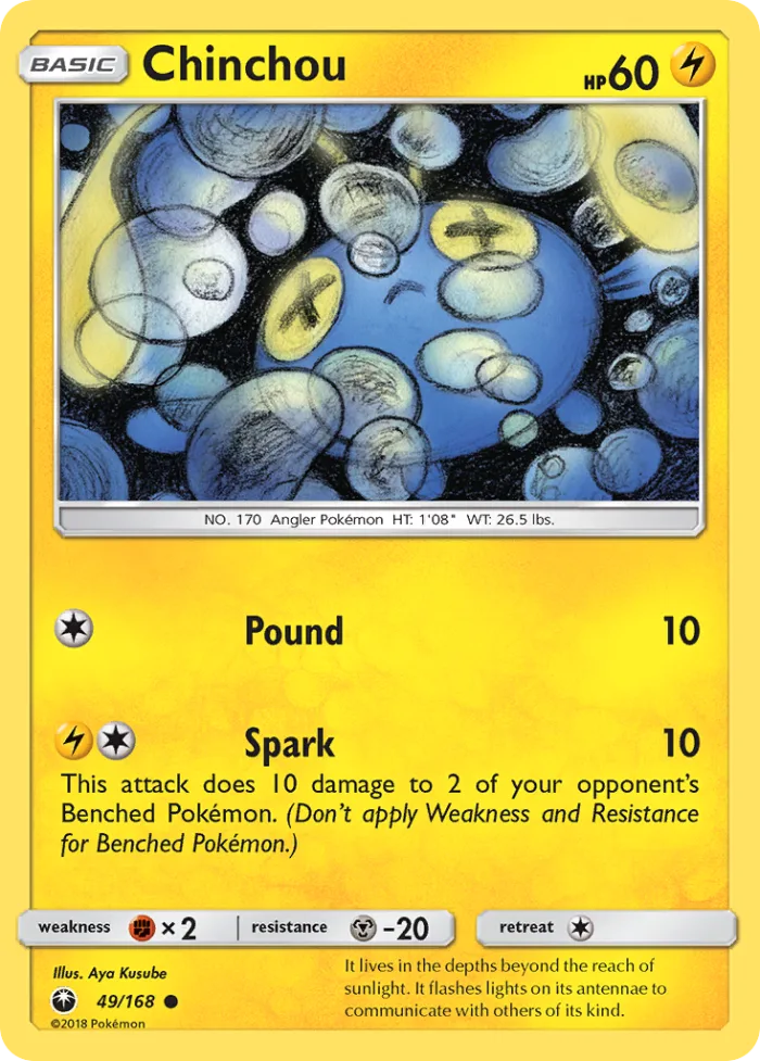 Chinchou #49 Celestial Storm Pokemon card