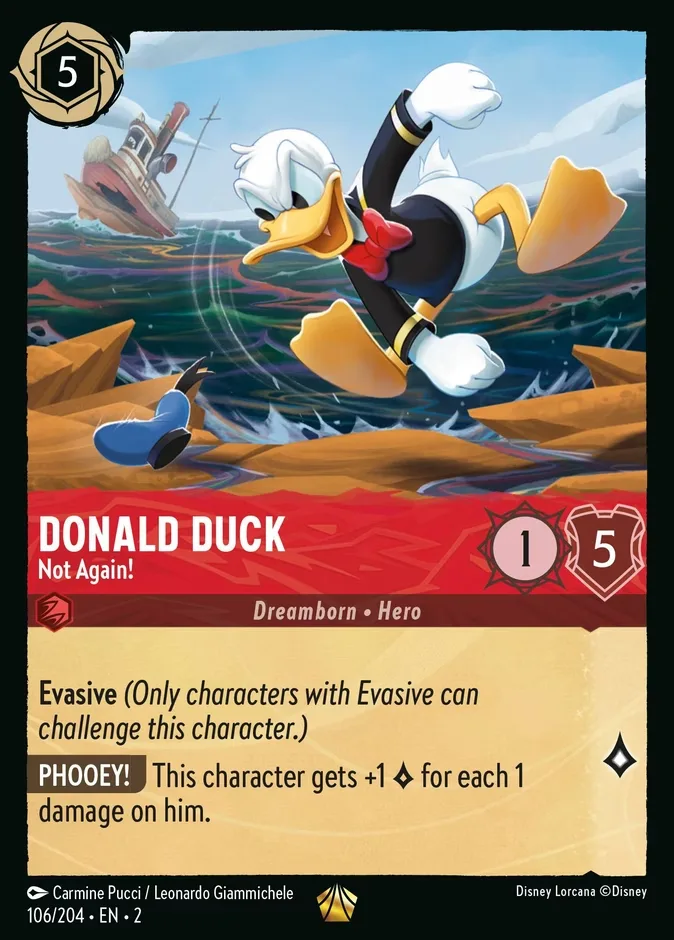 Donald Duck #106 Rise of the Floodborn Disney Lorcana card