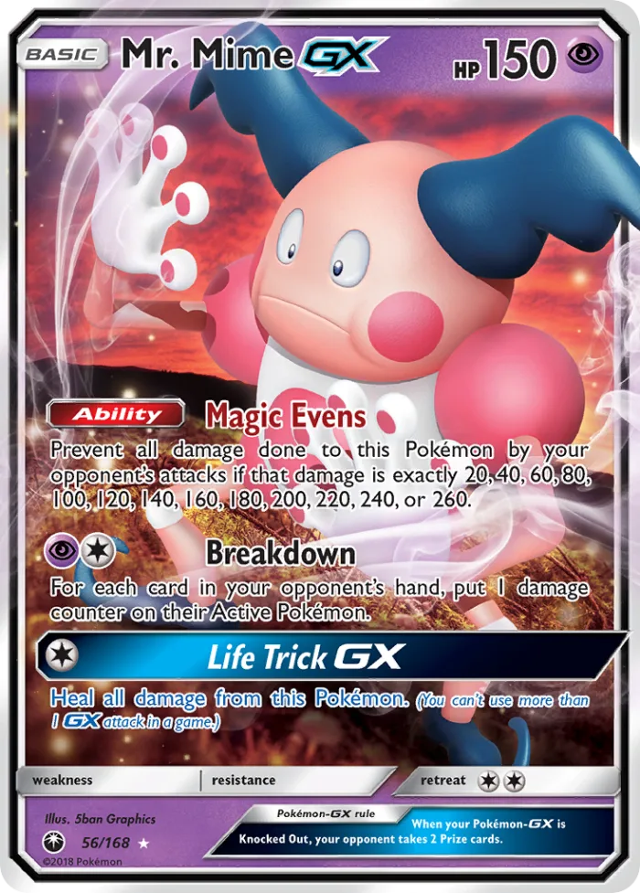 Mr. Mime-GX #56 Celestial Storm Pokemon card