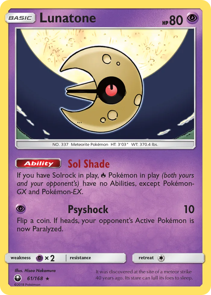 Lunatone #61 Celestial Storm Pokemon card