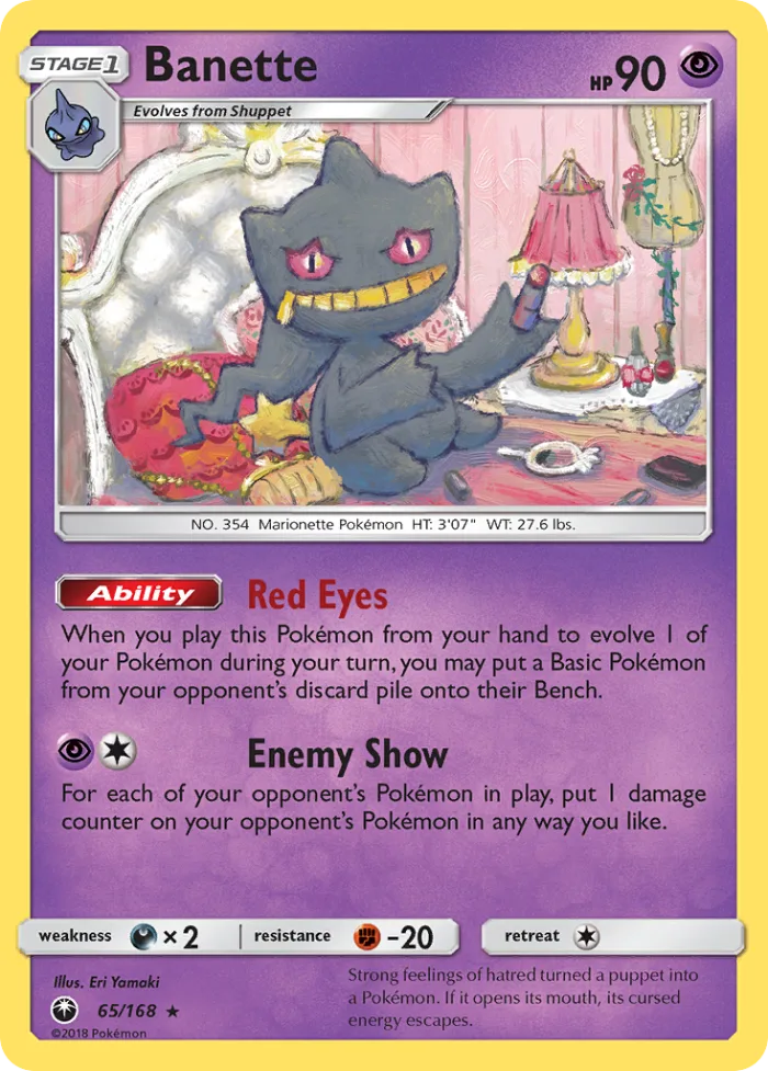 Banette #65 Celestial Storm Pokemon card