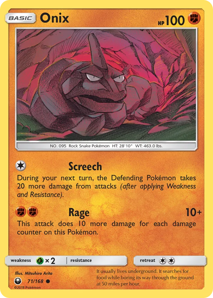 Onix #71 Celestial Storm Pokemon card