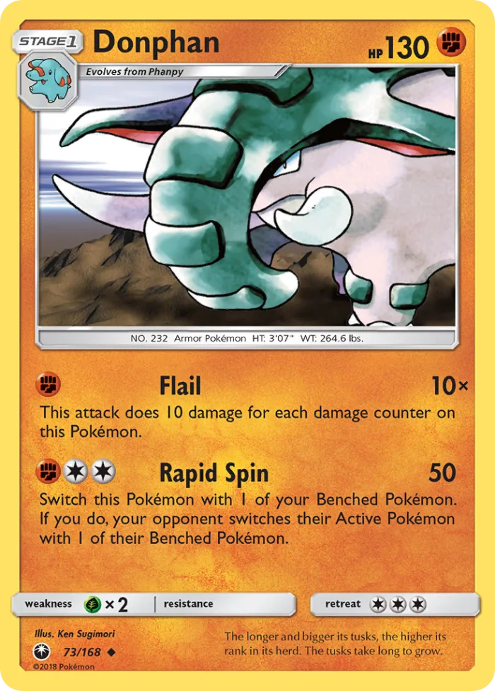 Donphan #73 Celestial Storm Pokemon card