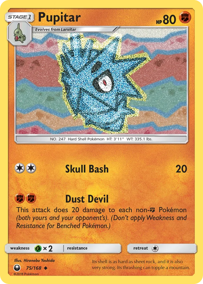 Pupitar #75 Celestial Storm Pokemon card