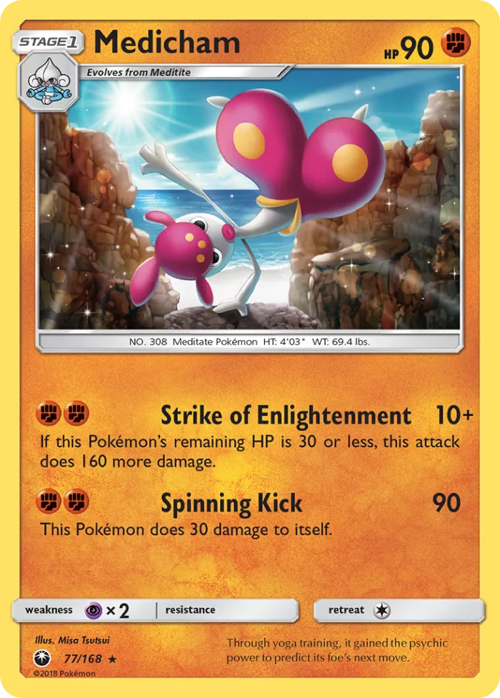 Medicham #77 Celestial Storm Pokemon card