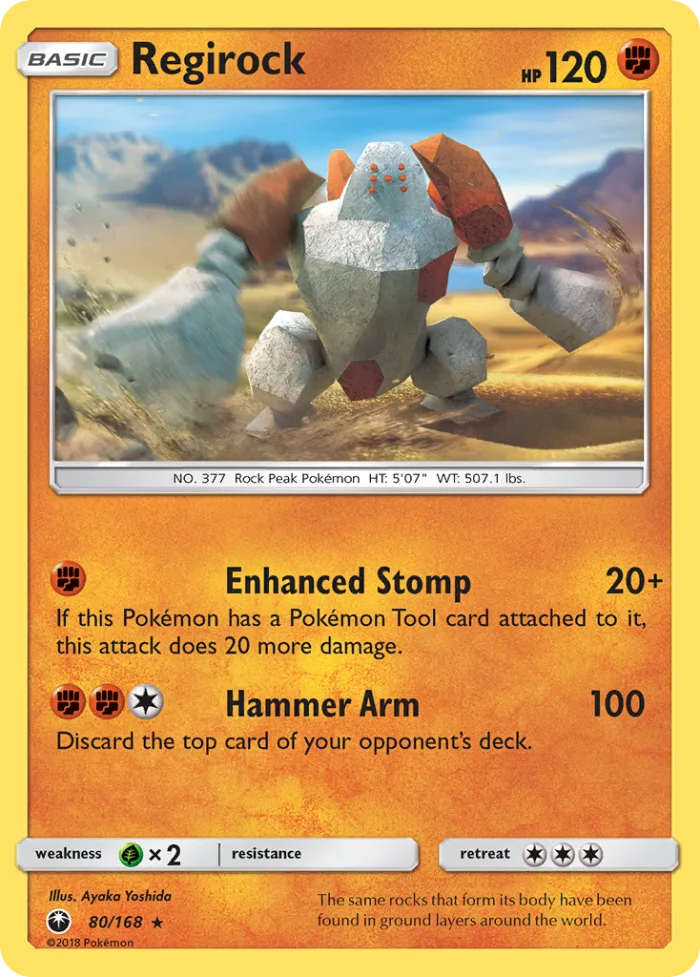 Regirock #80 Celestial Storm Pokemon card