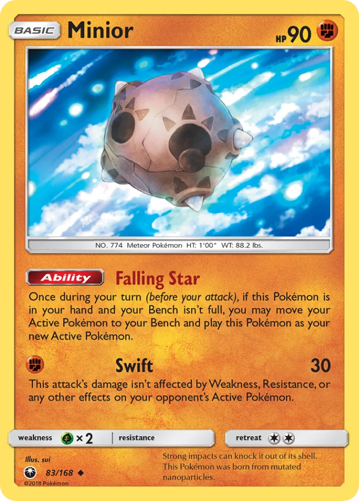 Minior #83 Celestial Storm Pokemon card