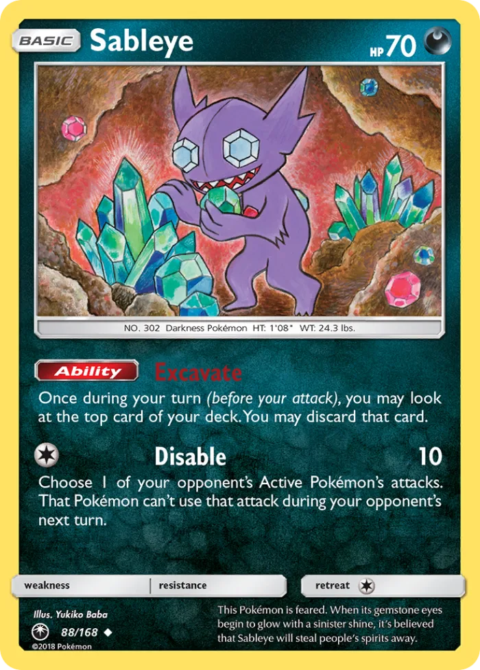 Sableye #88 Celestial Storm Pokemon card