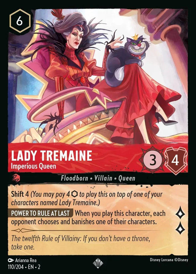 Lady Tremaine #110 Rise of the Floodborn Disney Lorcana card