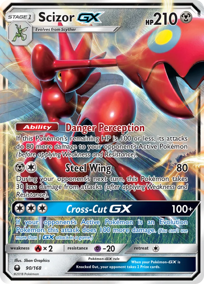 Scizor-GX #90 Celestial Storm Pokemon card