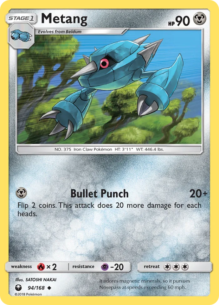 Metang #94 Celestial Storm Pokemon card