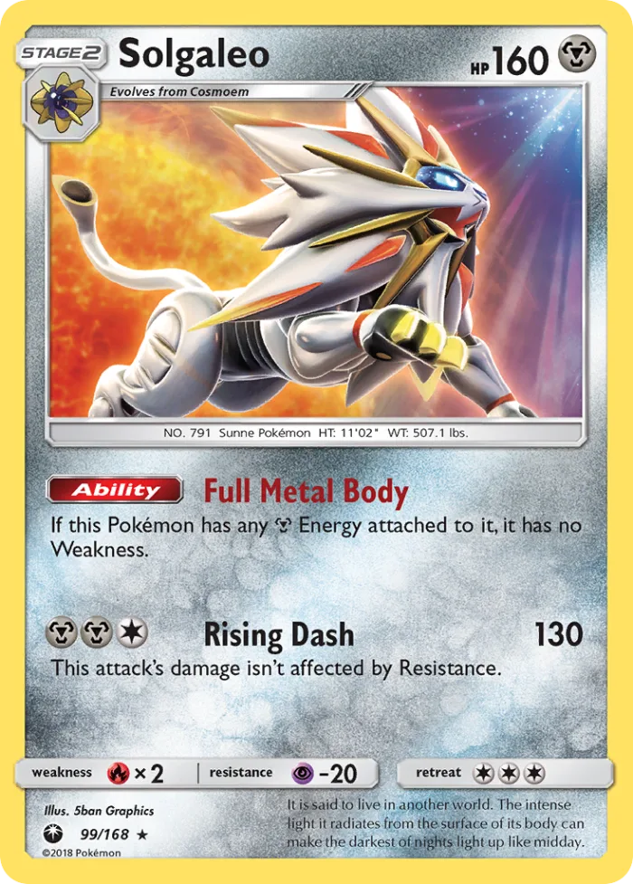 Solgaleo #99 Celestial Storm Pokemon card