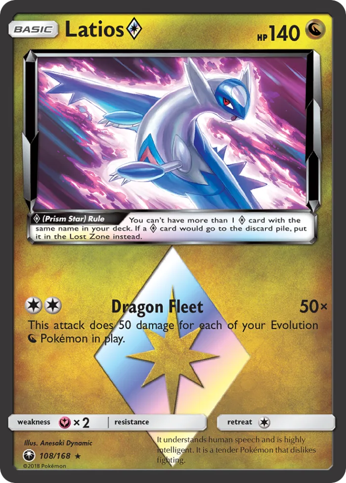 Latios ◇ #108 Celestial Storm Pokemon card