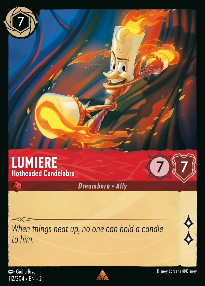 Lumiere #112 Rise of the Floodborn Disney Lorcana card