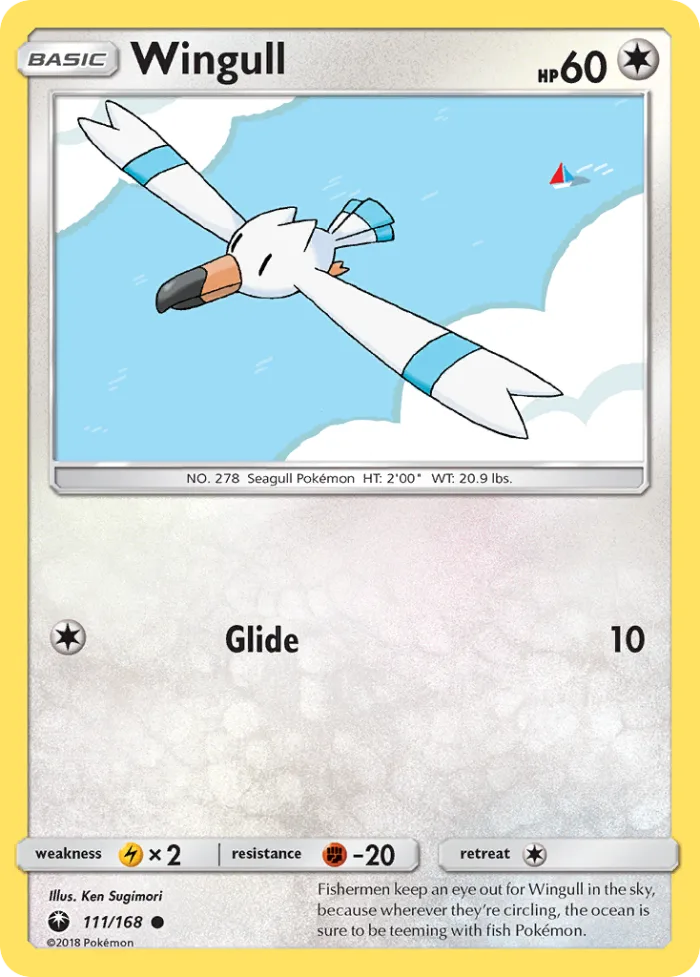Wingull #111 Celestial Storm Pokemon card