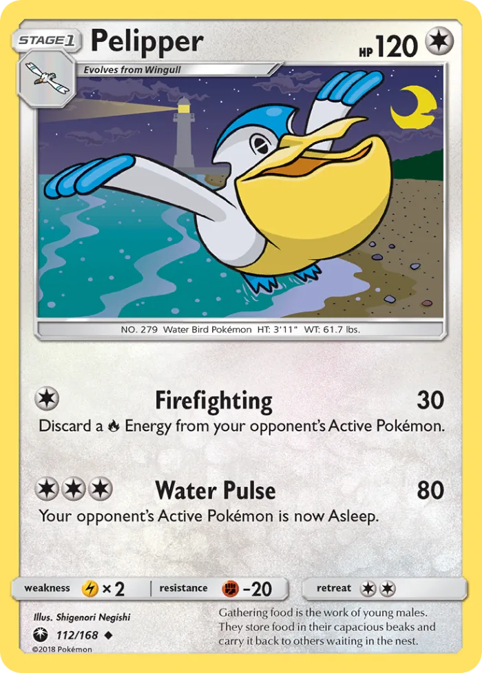 Pelipper #112 Celestial Storm Pokemon card