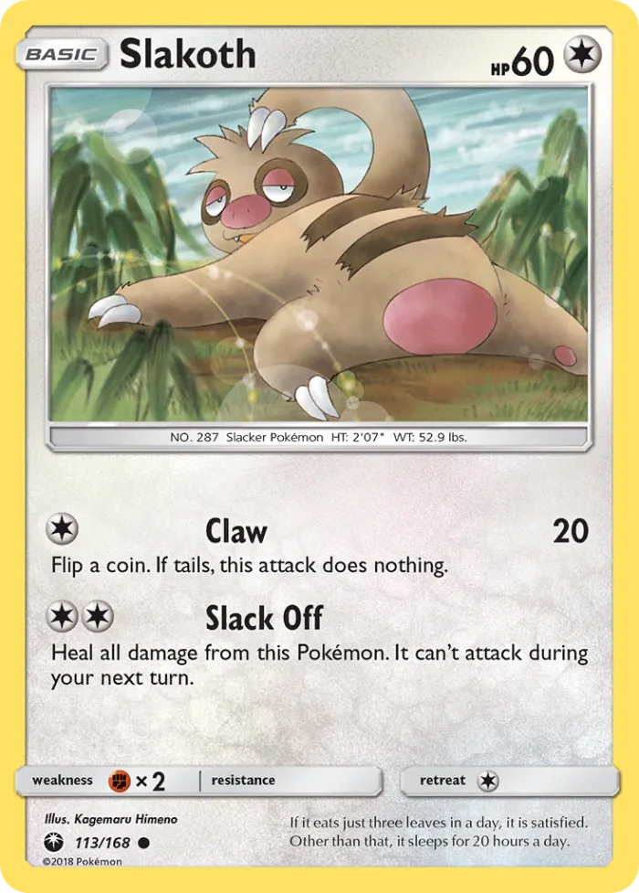 Slakoth #113 Celestial Storm Pokemon card