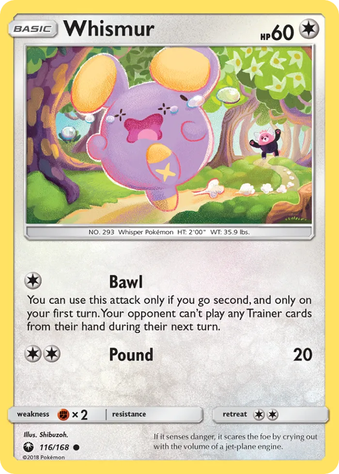 Whismur #116 Celestial Storm Pokemon card