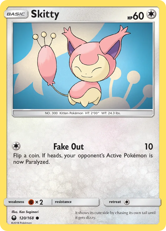 Skitty #120 Celestial Storm Pokemon card