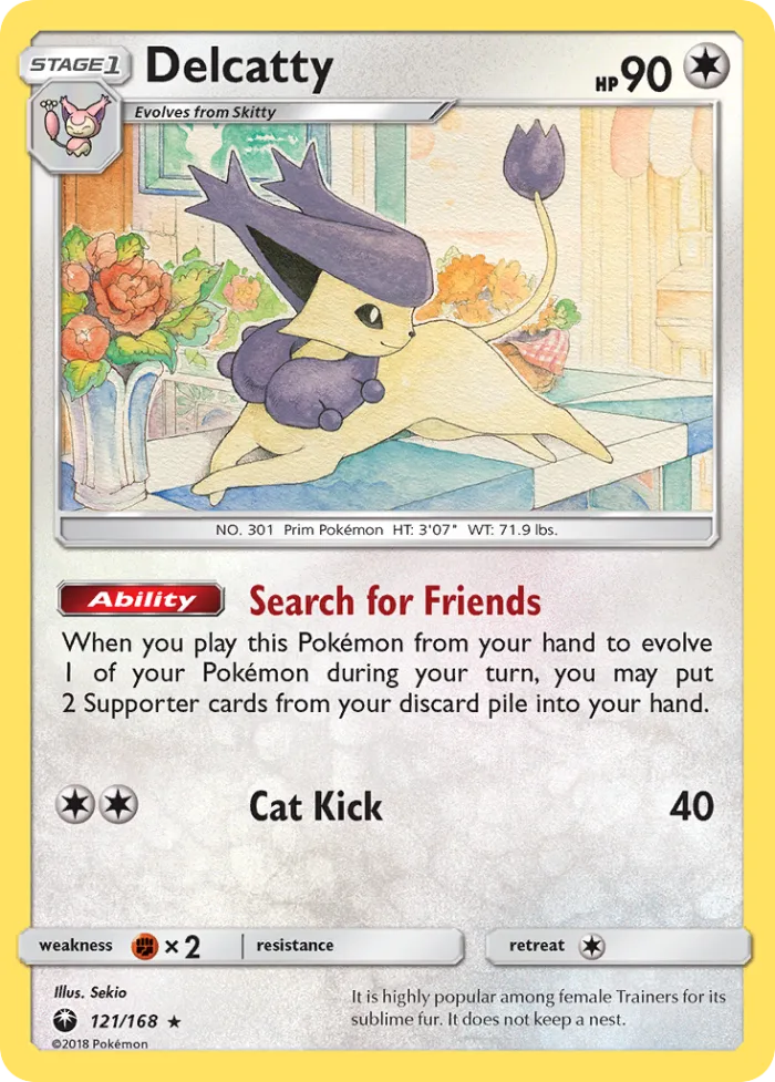 Delcatty #121 Celestial Storm Pokemon card