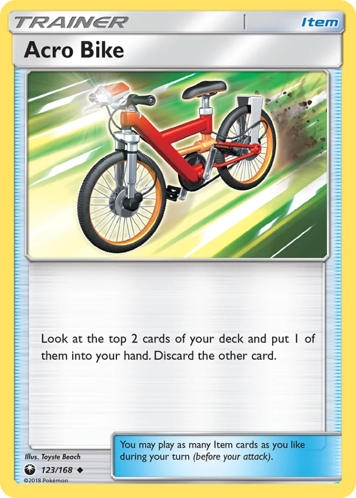 Acro Bike #123 Celestial Storm Pokemon card