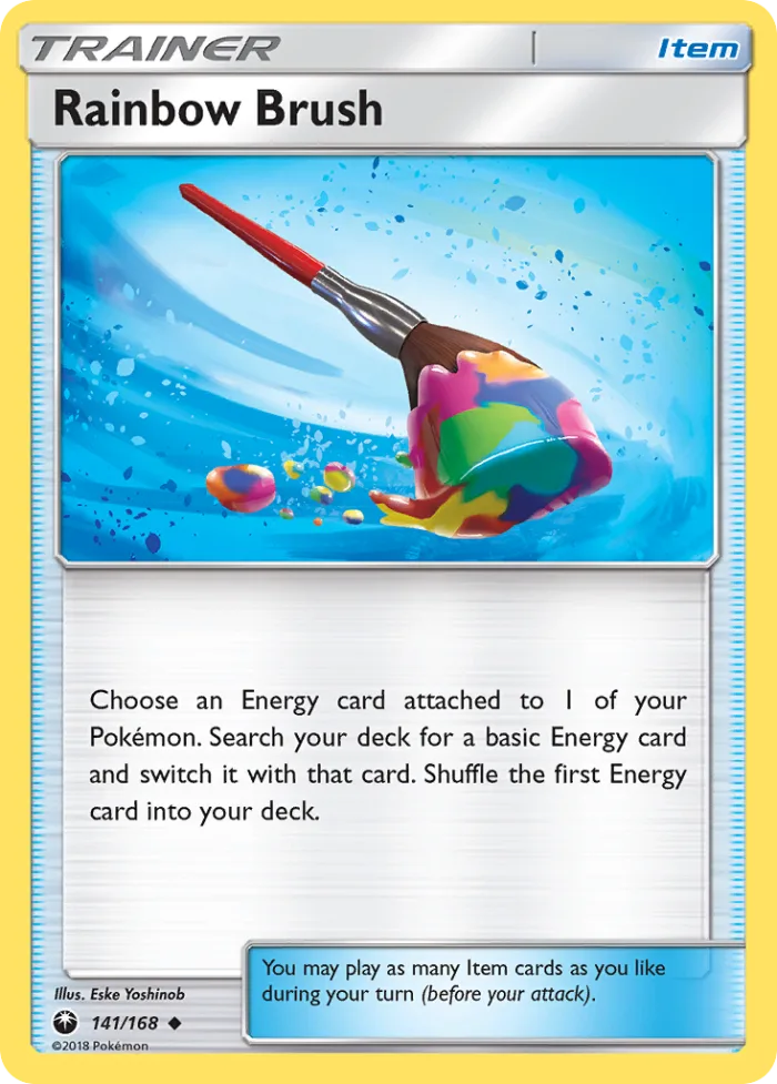 Rainbow Brush #141 Celestial Storm Pokemon card