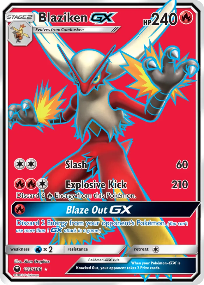 Blaziken-GX #153 Celestial Storm Pokemon card