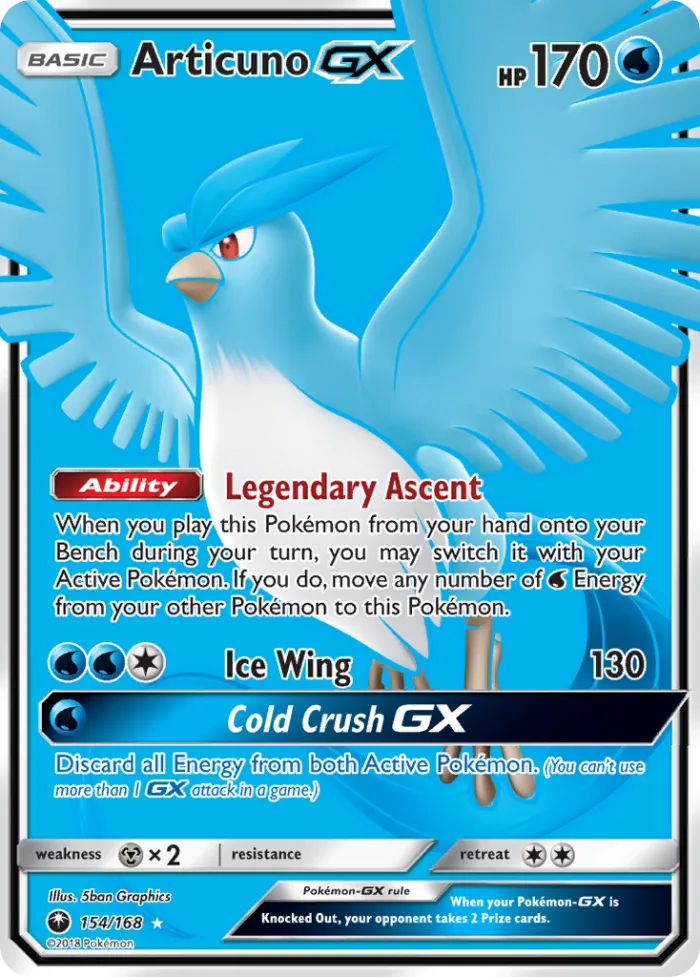 Articuno-GX #154 Celestial Storm Pokemon card