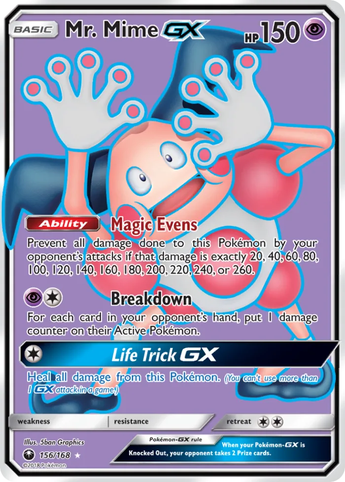 Mr. Mime-GX #156 Celestial Storm Pokemon card