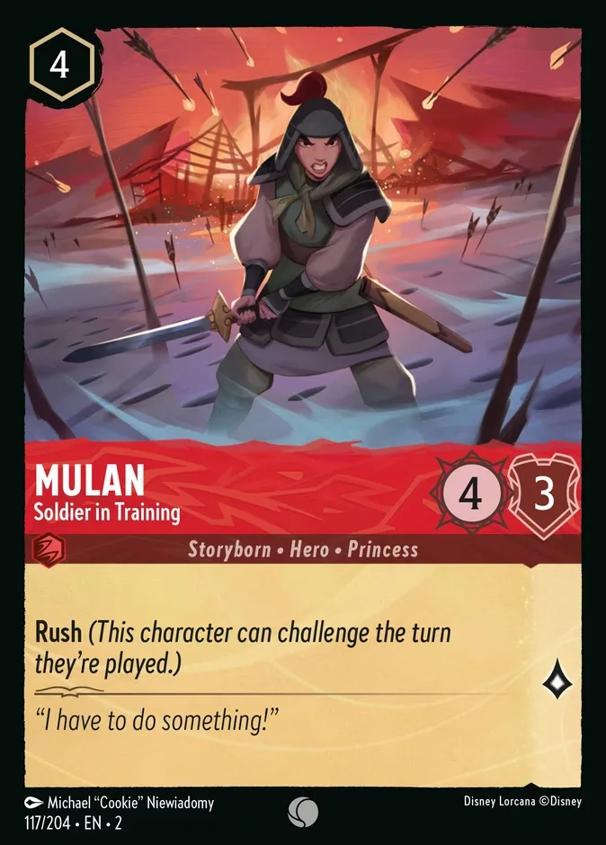 Mulan #117 Rise of the Floodborn Disney Lorcana card