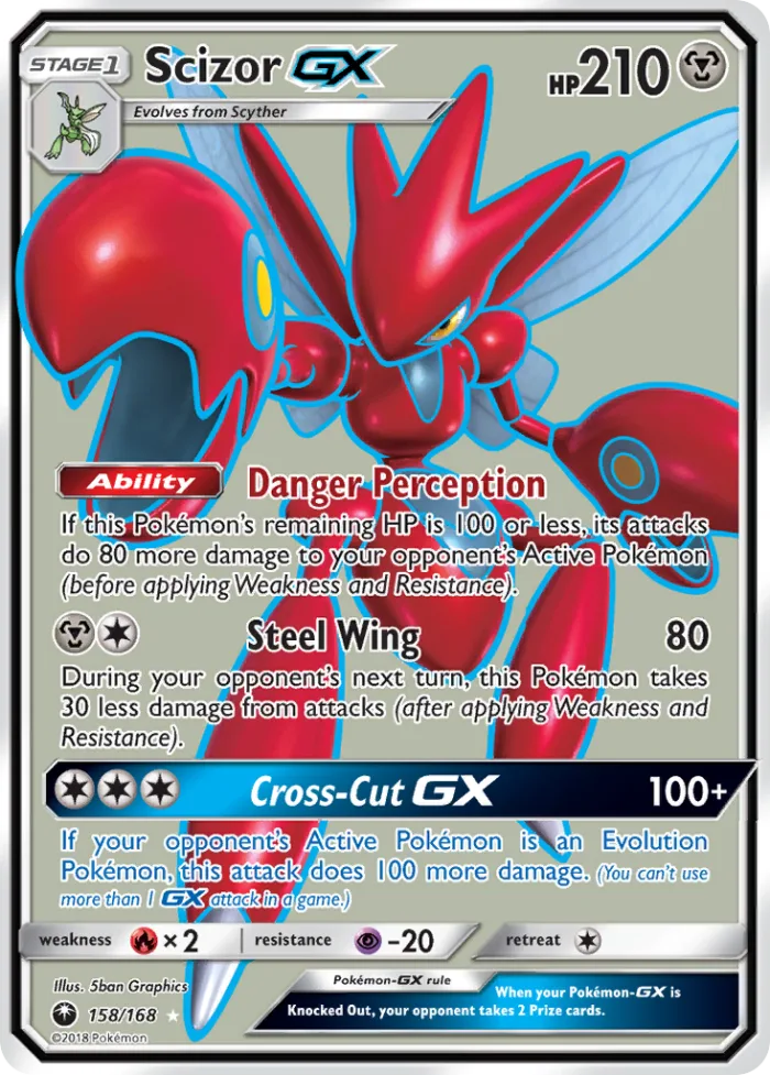 Scizor-GX #158 Celestial Storm Pokemon card