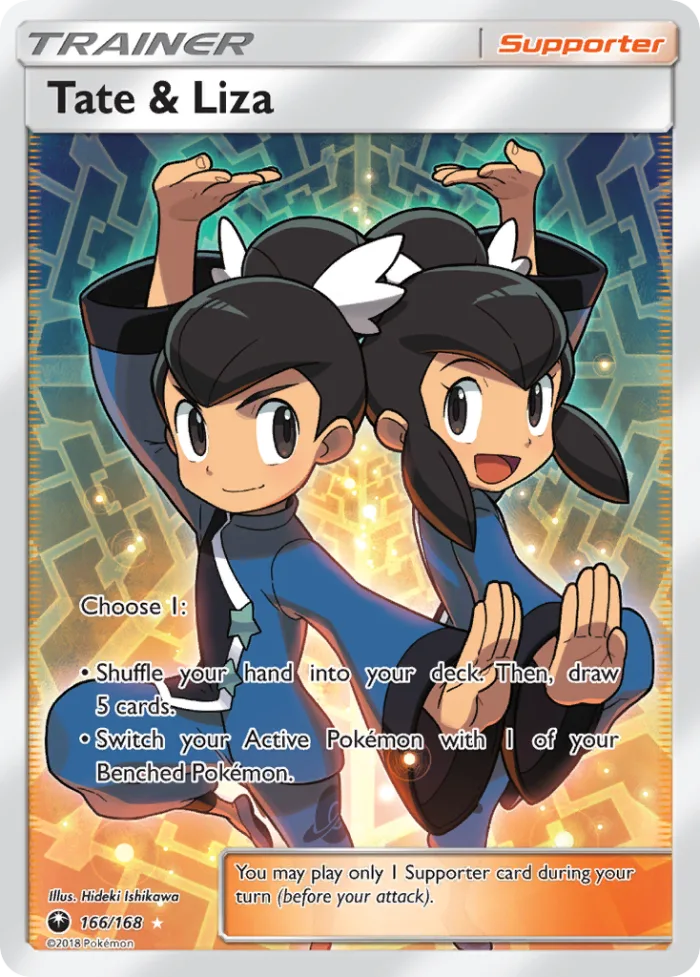 Tate & Liza #166 Celestial Storm Pokemon card