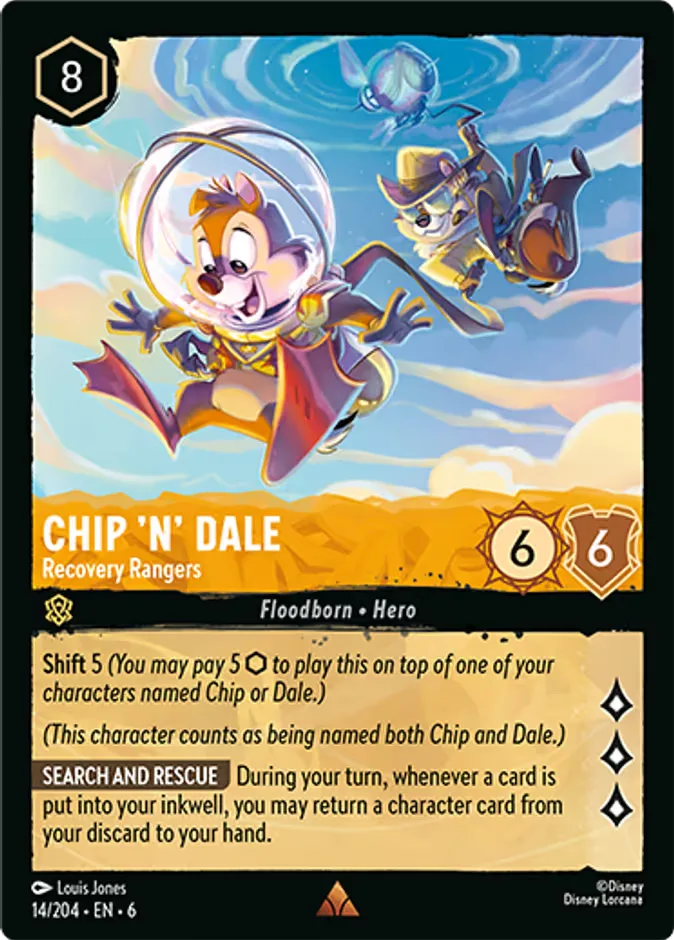 Chip 'n' Dale #14 Azurite Sea Disney Lorcana card