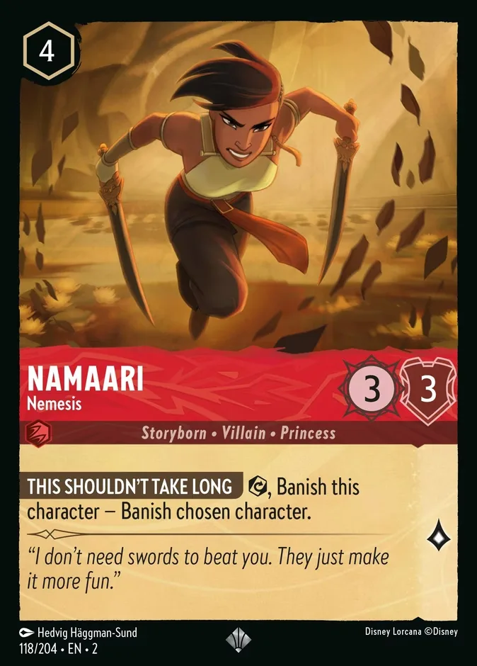 Namaari #118 Rise of the Floodborn Disney Lorcana card