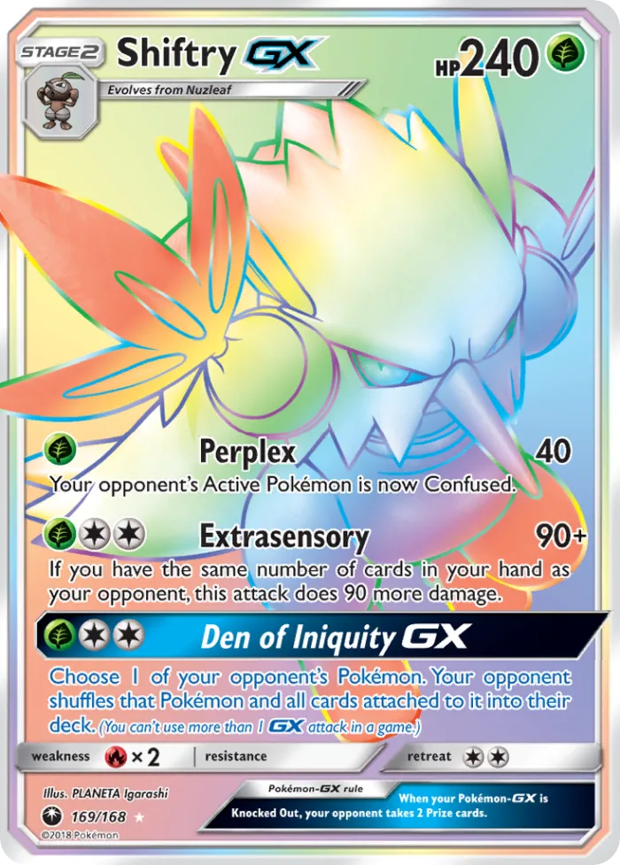 Shiftry-GX #169 Celestial Storm Pokemon card