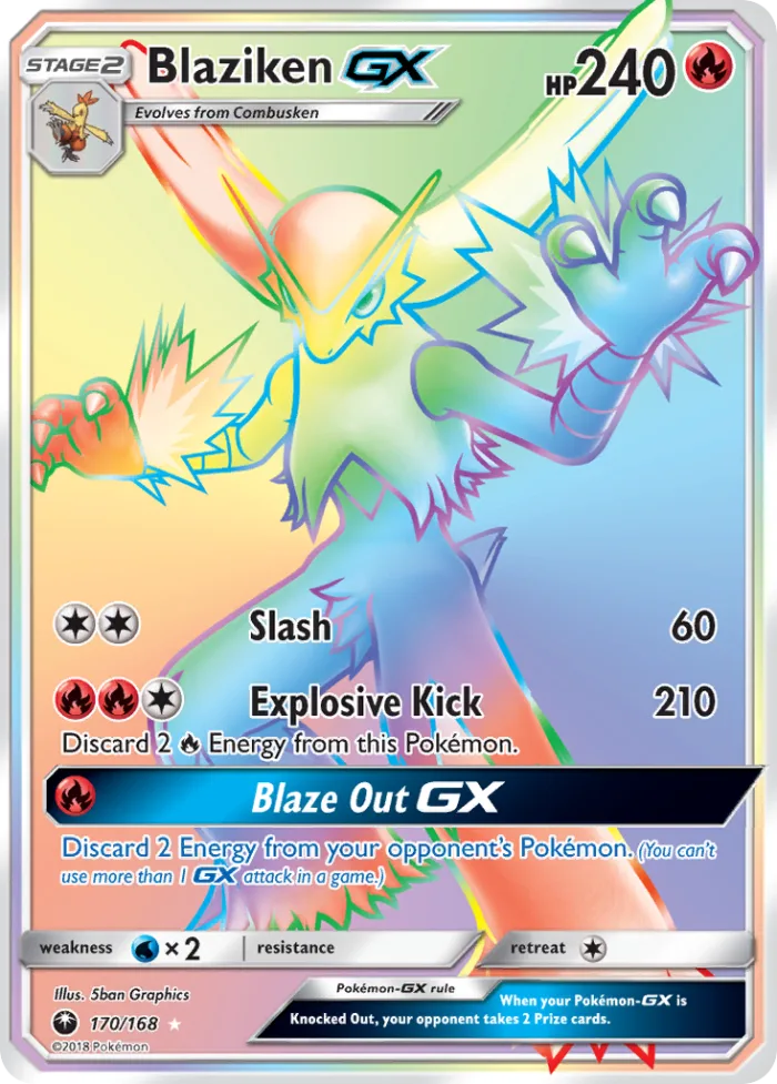 Blaziken-GX #170 Celestial Storm Pokemon card