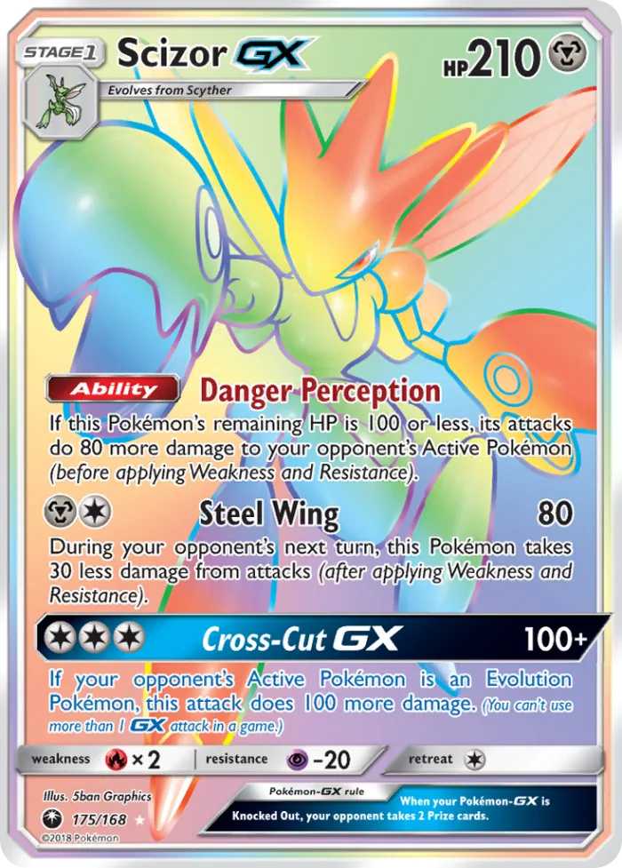 Scizor-GX #175 Celestial Storm Pokemon card