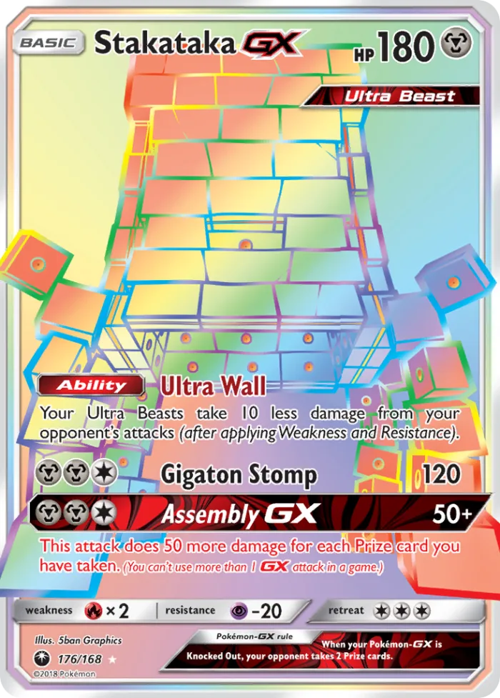 Stakataka-GX #176 Celestial Storm Pokemon card