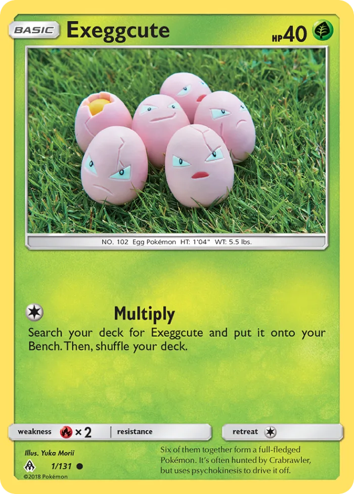 Exeggcute #1 Forbidden Light Pokemon card