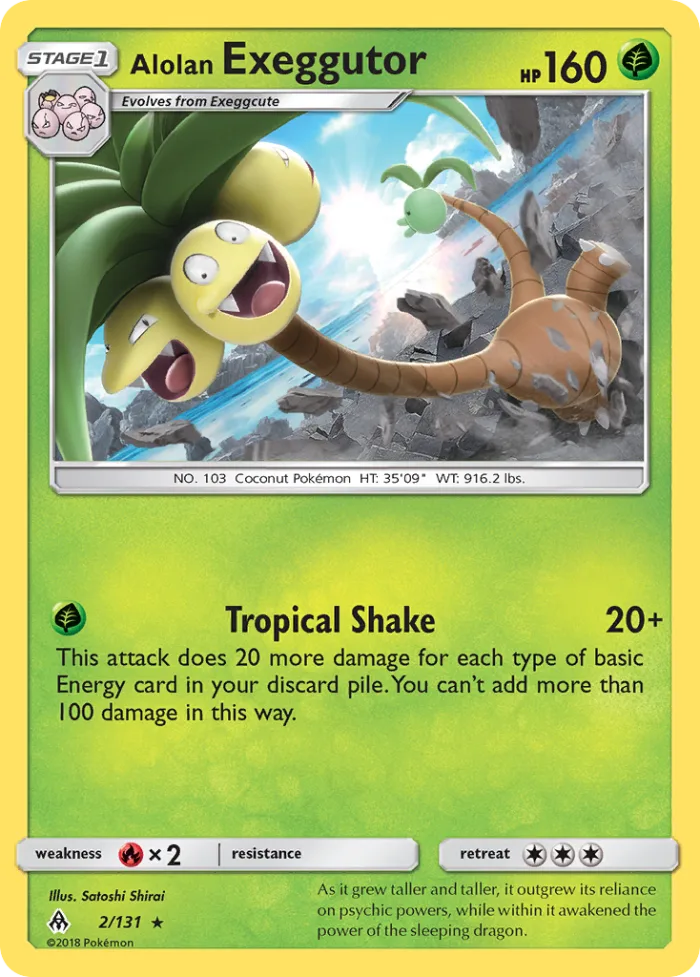Alolan Exeggutor #2 Forbidden Light Pokemon card