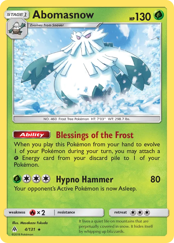 Abomasnow #4 Forbidden Light Pokemon card